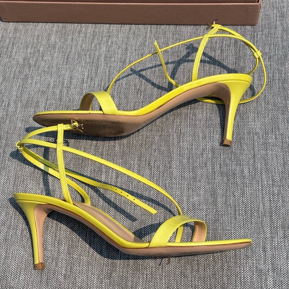 Gianvito Rossi strappy yellow heels